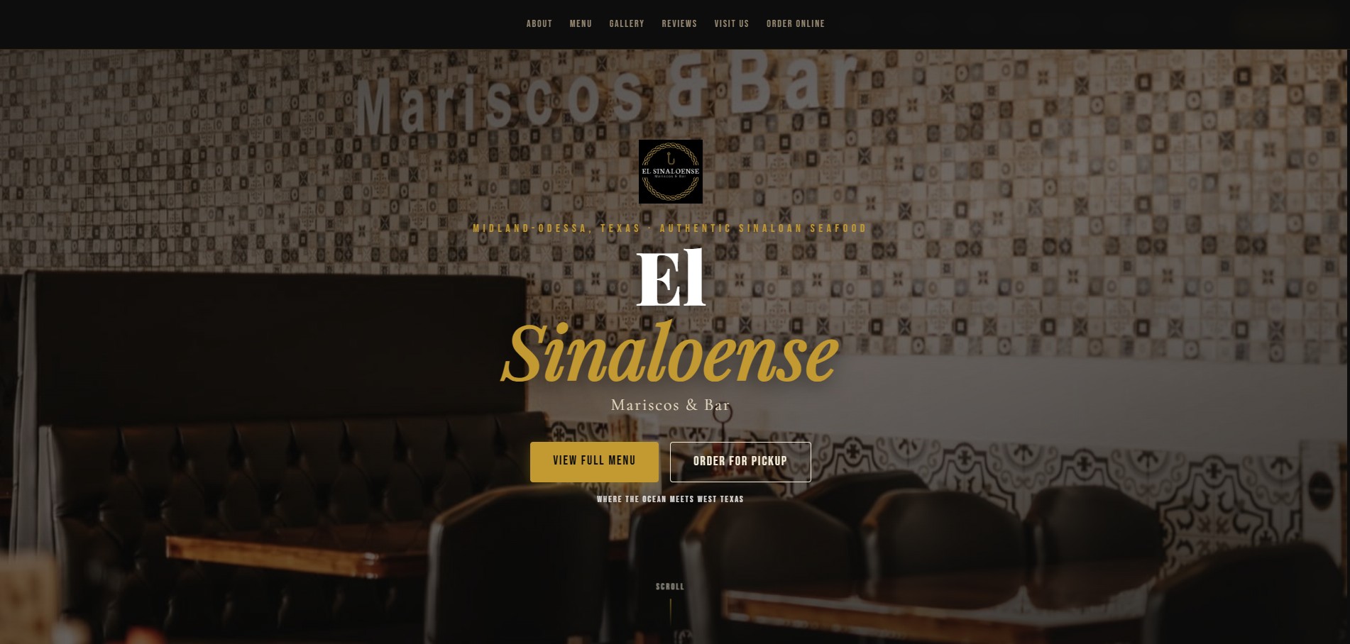 El Sinaloense Mariscos website
